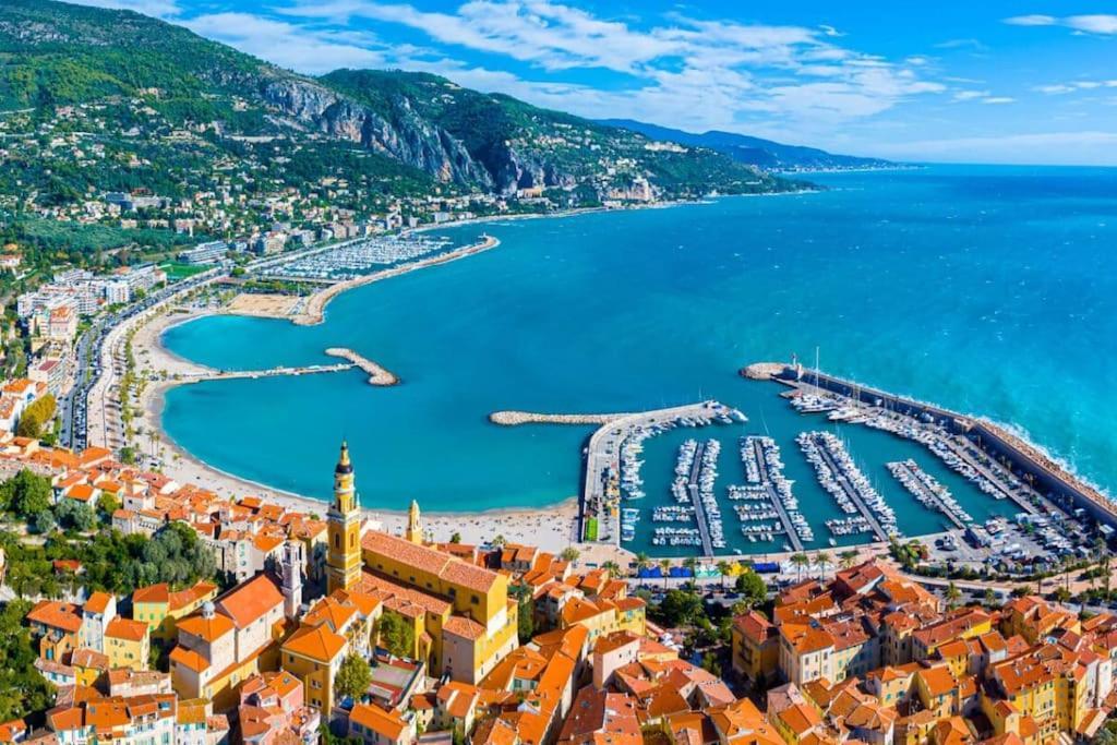 Riviera Prestige - Front De Mer - Terrasse - Parking Roquebrune-Cap-Martin Bagian luar foto